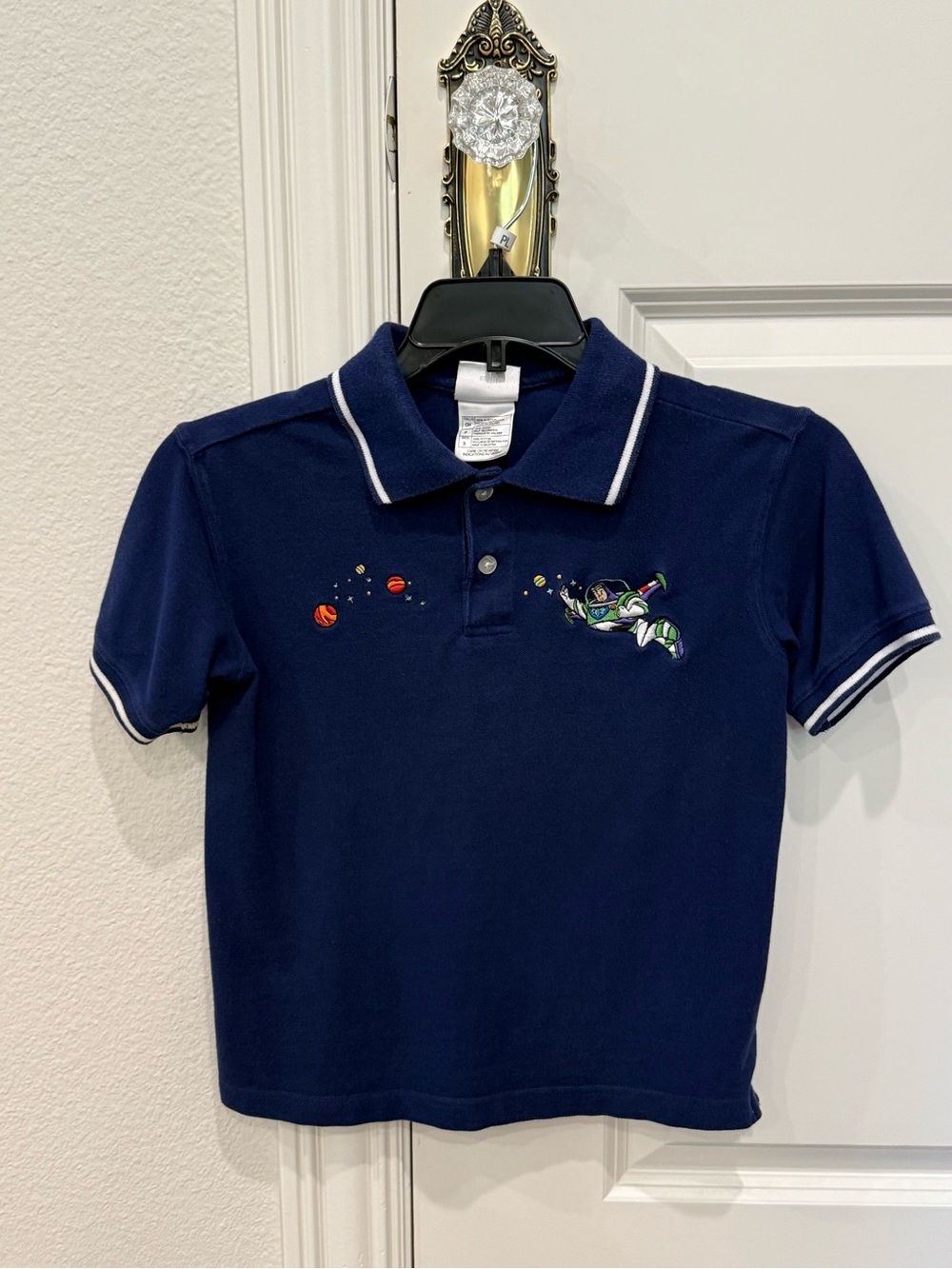 Vintage Disney Toy Story Buzz Lightyear Polo Shirt Size Small